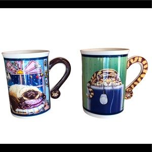 Vintage “The Mouser" "Spoiled Rotten" Collector Mug Set